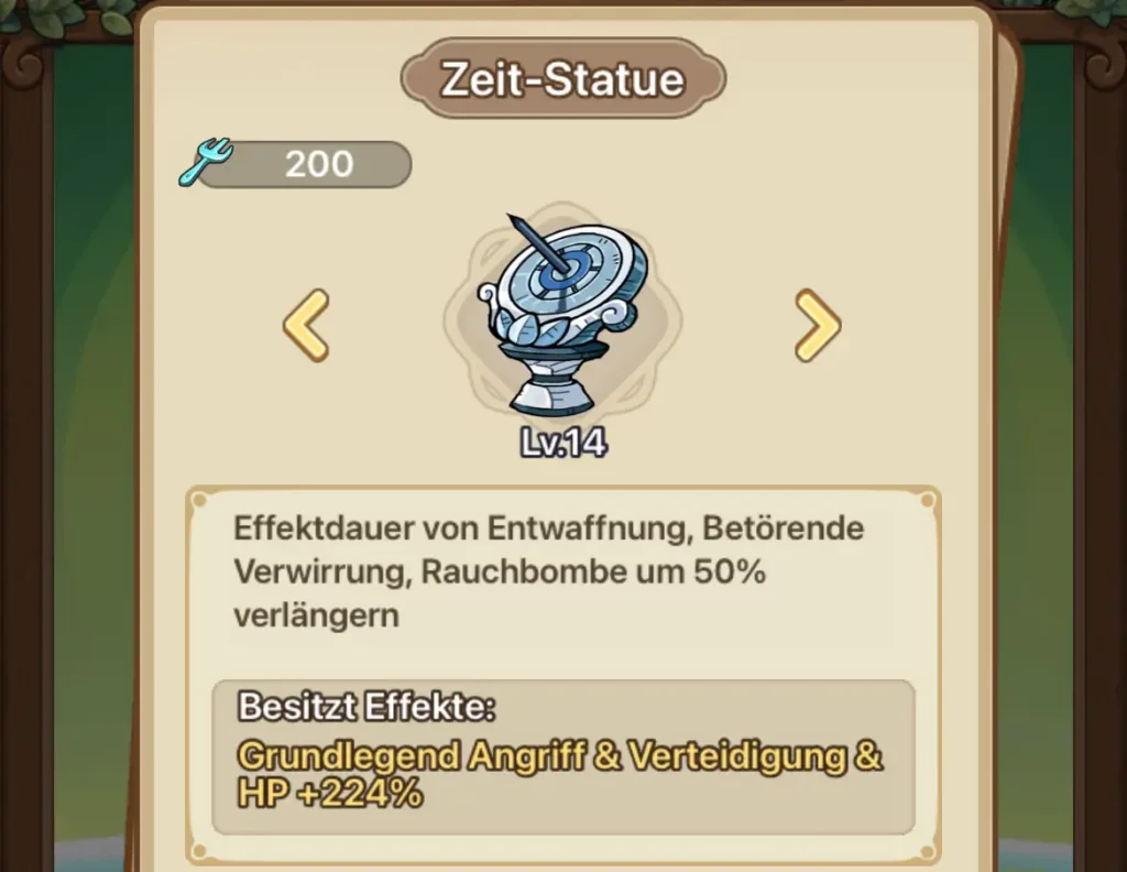 Zeit-Statue Relikt Jäger Build in Legend of Mushroom