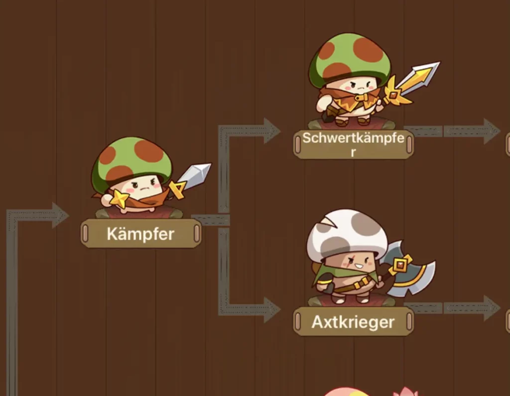 Kämpfer Klasse in Legend of Mushroom