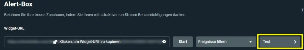 Die Alerts bei Streamlabs testen